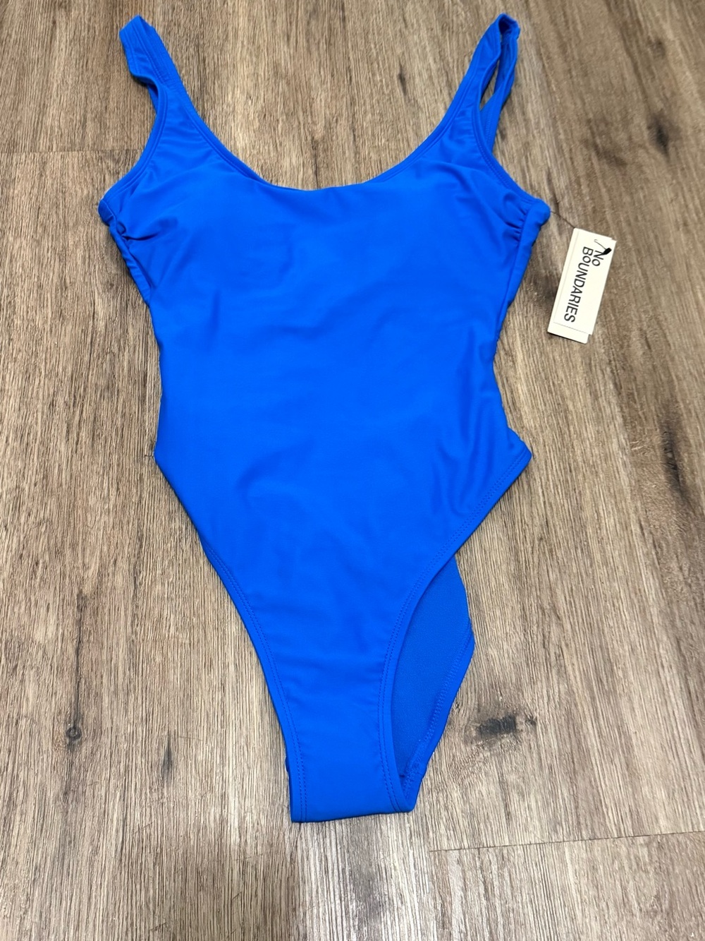 No Boundaries Electric Blue Scoop One-Piece Swimsuit